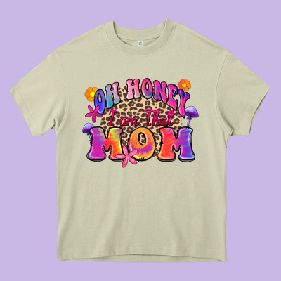 Oh Honey I Am That Mom Heavy Core Tee Designed By Zillion Design Studio