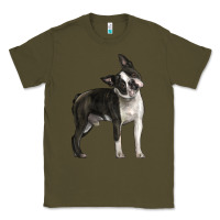 Army Green Boston Terrier Classic Tee - LillyAllenDesigns