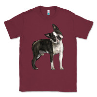 Burgundy Boston Terrier Classic Tee - LillyAllenDesigns