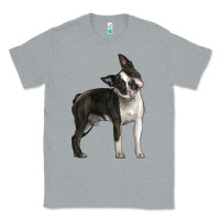 Heather Grey Boston Terrier Classic Tee - LillyAllenDesigns