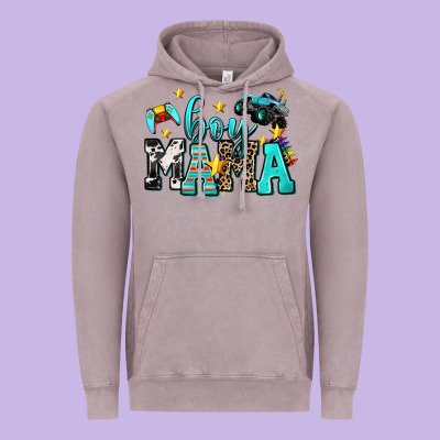 Boy Mama Vintage Hoodie Designed By Adodesignshop