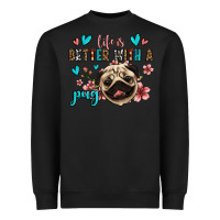 Black life is better with a pug Heavyweight Sweatshirt - Jasminsmagicworld
