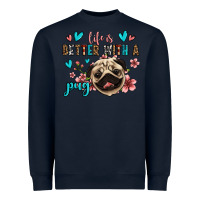 Navy life is better with a pug Heavyweight Sweatshirt - Jasminsmagicworld
