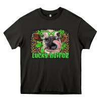 Asphalt lucky heifer with glasses st patricks Heavy Core Tee - Artiststas