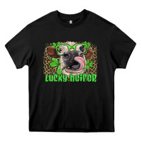Black lucky heifer with glasses st patricks Heavy Core Tee - Artiststas