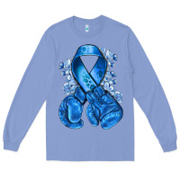 Colony Blue blueribbon with boxing gloves Long Sleeve Tee - NancyCooperArtShop