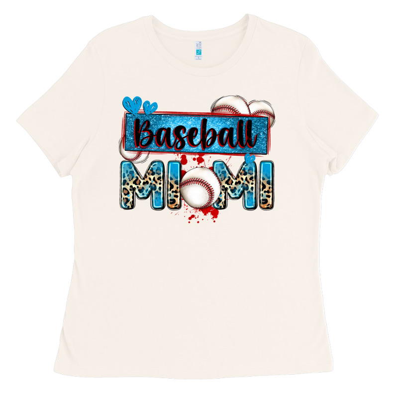Baseball Mimi With Leopard Ladies Tee by Zillion Design Studio | Teevron