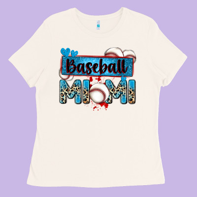 Baseball Mimi With Leopard Ladies Tee Designed By Zillion Design Studio