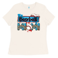 Bone baseball mimi with leopard Ladies Tee - Zillion Design Studio