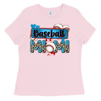 Bubblegum Pink baseball mimi with leopard Ladies Tee - Zillion Design Studio