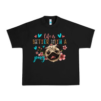 Black life is better with a pug Urban Heavy Tee - Jasminsmagicworld
