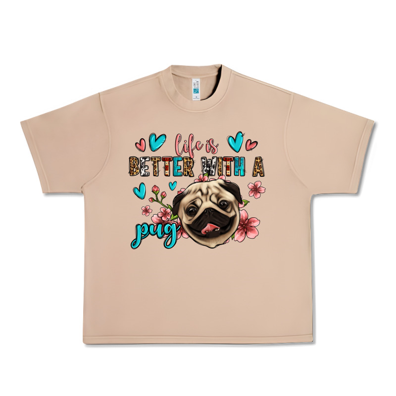 Life Is Better With A Pug Urban Heavy Tee by Jasminsmagicworld | Teevron