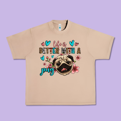 Life Is Better With A Pug Urban Heavy Tee Designed By Jasminsmagicworld