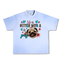 Grape Ice life is better with a pug Urban Heavy Tee - Jasminsmagicworld