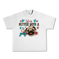Lunar Rock life is better with a pug Urban Heavy Tee - Jasminsmagicworld
