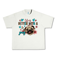 Pistachio life is better with a pug Urban Heavy Tee - Jasminsmagicworld