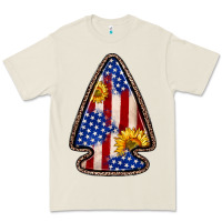 Bone American flag sunflower arrowhead Premium Tee - Zillion Design Studio