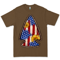 Cacao American flag sunflower arrowhead Premium Tee - Zillion Design Studio
