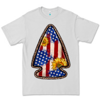 American Flag Sunflower Arrowhead Premium Tee | Teevron