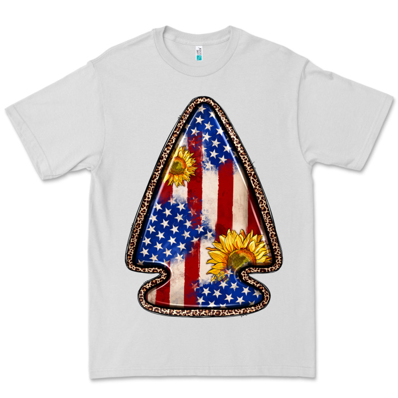 American Flag Sunflower Arrowhead Premium Tee by Zillion Design Studio | Teevron