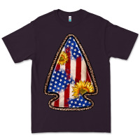 Plum American flag sunflower arrowhead Premium Tee - Zillion Design Studio