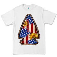 White American flag sunflower arrowhead Premium Tee - Zillion Design Studio