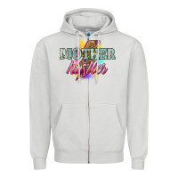Dove Grey mother hustler lightning bolt Zipper Hoodie - NancyCooperArtShop