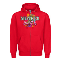 Red mother hustler lightning bolt Zipper Hoodie - NancyCooperArtShop