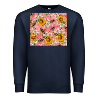 Navy bees and flowers Premium Sweatshirt - Artiststas