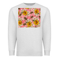 Oatmeal Heather bees and flowers Premium Sweatshirt - Artiststas