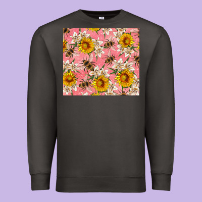 Bees And Flowers Premium Sweatshirt Designed By Artiststas