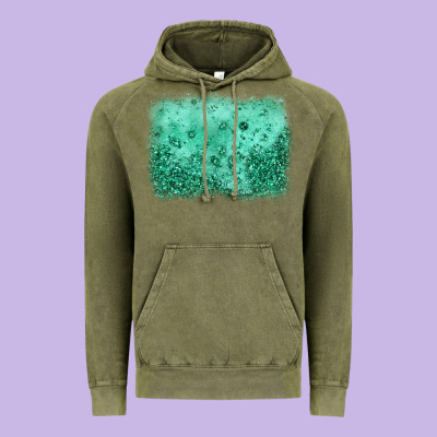 Green Glitter Background Vintage Hoodie Designed By Jahusdesignshop
