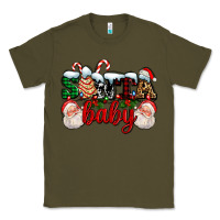 Army Green santa baby with santa and christmas tree cake Classic Tee - AdoDesignShop