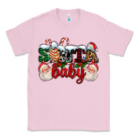 Bubblegum Pink santa baby with santa and christmas tree cake Classic Tee - AdoDesignShop