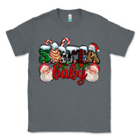 Charcoal Heather santa baby with santa and christmas tree cake Classic Tee - AdoDesignShop