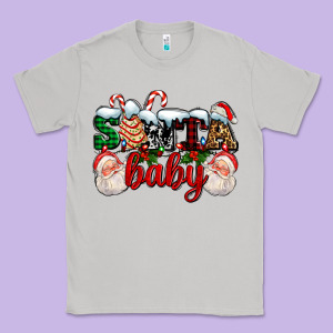 Santa Baby With Santa And Christmas Tree Cake Classic Tee Designed By Adodesignshop