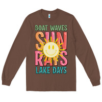 Chestnut boat waves sun rays lake days Long Sleeve Tee - JahusDesignShop