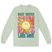 Matcha boat waves sun rays lake days Long Sleeve Tee - JahusDesignShop