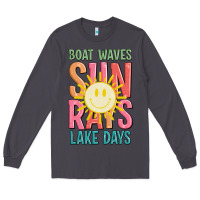 Smoke boat waves sun rays lake days Long Sleeve Tee - JahusDesignShop