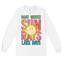 White boat waves sun rays lake days Long Sleeve Tee - JahusDesignShop