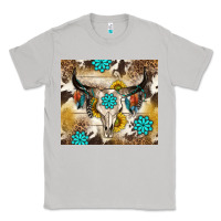 Moon Dust cowhide leopard bull skull gemstone Classic Tee - NancyCooperArtShop