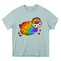 Rainbow Sheep With Star Heavy Core Tee | Teevron