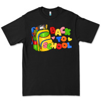 Black back to school with school bag Premium Tee - texasbilliewilder