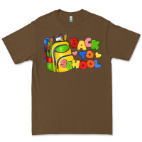 Cacao back to school with school bag Premium Tee - texasbilliewilder