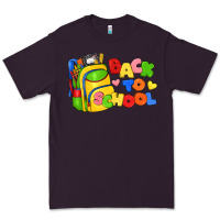 Plum back to school with school bag Premium Tee - texasbilliewilder