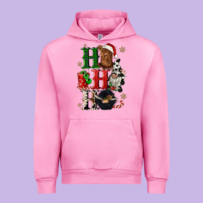 Ho Ho Ho Heifer Cow Gnomies Urban Hoodie Designed By Cowgirlartshop