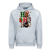 Heather Grey ho ho ho heifer cow gnomies Urban Hoodie - CowGirlArtShop