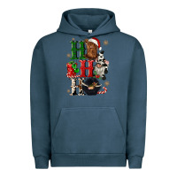 Pigment Midnight Navy ho ho ho heifer cow gnomies Urban Hoodie - CowGirlArtShop