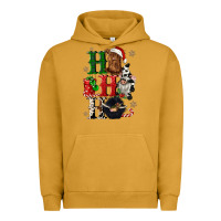 Pigment Peanut Butter ho ho ho heifer cow gnomies Urban Hoodie - CowGirlArtShop