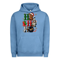 Pigment Pebble Blue ho ho ho heifer cow gnomies Urban Hoodie - CowGirlArtShop